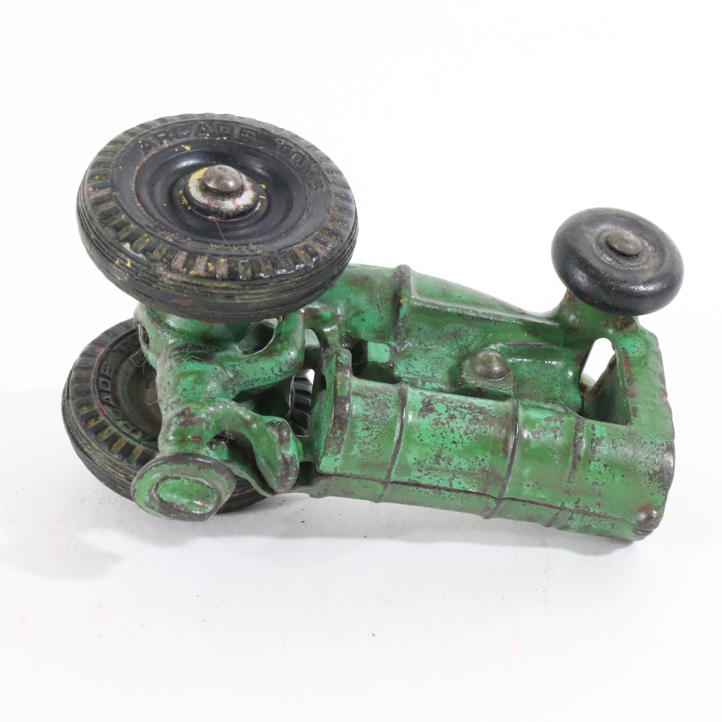 Vintage Green & Black Cast Iron Ford Tractor Farm Model Arcade 273r 3.5"