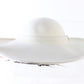 Makins New York Ladies Elegant Boutique White Felt Hat W/ Leaves 7 1/8 57cm