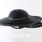 George Zamaul New York Ladies Black Straw Hat W/ Rhinestones 7 1/8 57cm