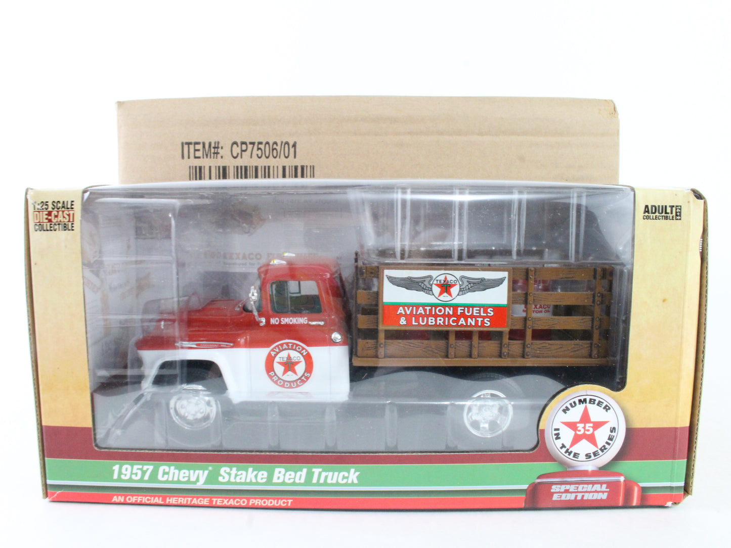 1957 Chevy Stake Bed Truck Texaco Vintage Fuel 1:25 Scale Model Cp7506