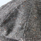 Mens Brown Mix Tweed Eight Quarter Cap W/ Black Interior One Size