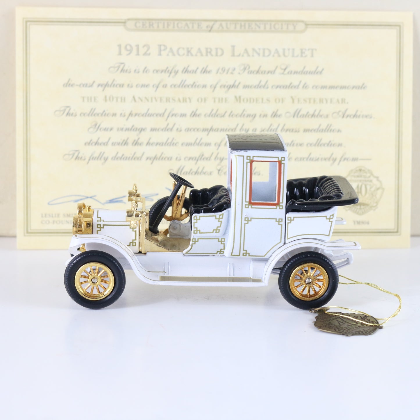 1912 Packard Landaulet White Models Of Yesteryear Matchbox 1:43 Yms04-m