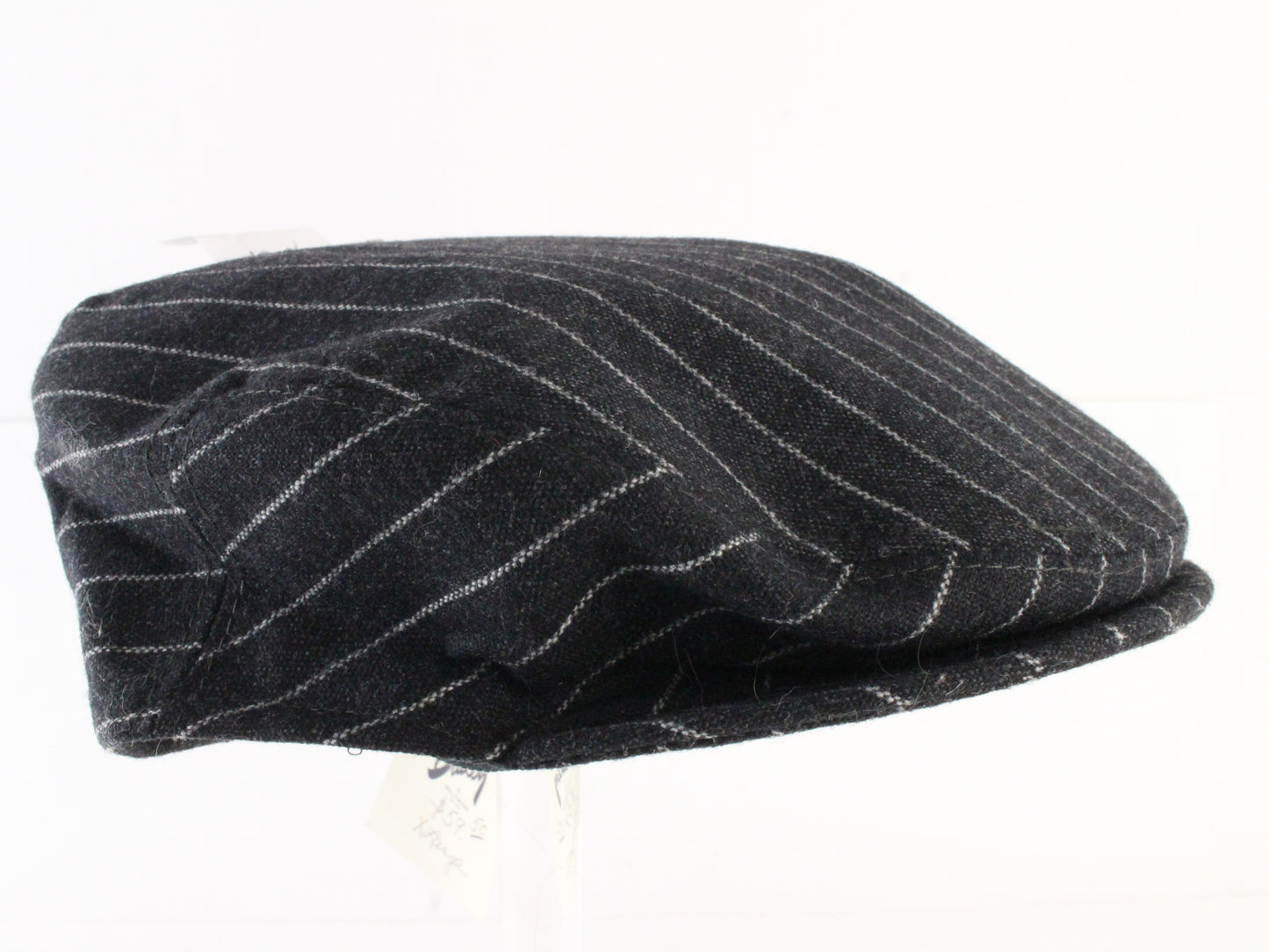 Bailey of Hollywood Mens Black Striped Wool Blend Ivy Cap XL