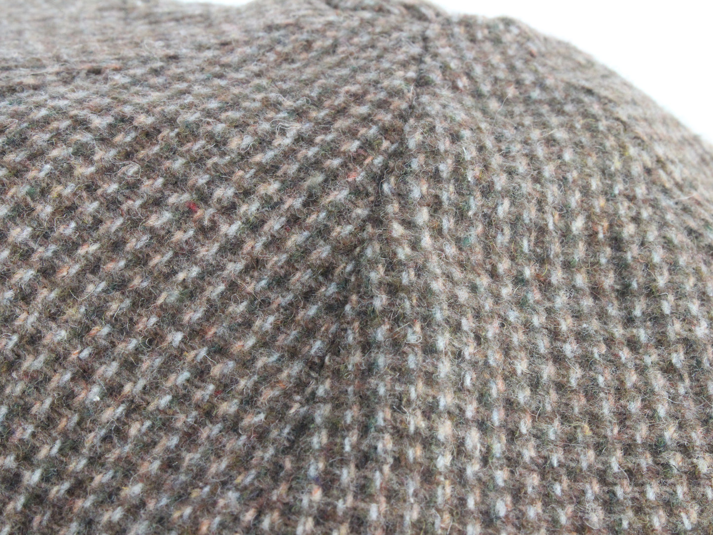 Mens Vintage Brown Mix Checkered Ivy League Cap SMALL