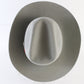 Top Hatter Light Gray Felt Ladies Cowboy Hat W/ Feathers 7 3/8 59cm