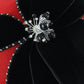 Tim Crawford Red & Black Ladies Boutique Couture Hat Felt 7 1/8 57cm