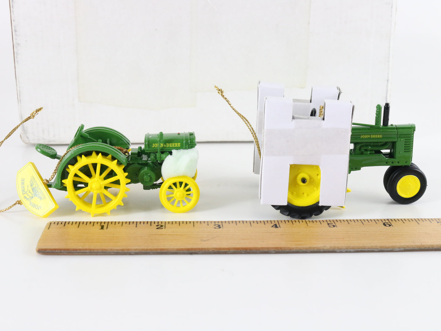 John Deere Tractor Ornaments Model D & Model A Danbury Mint 038-001/002