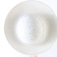 George Zamaul Ladies Elegant Couture White Felt Hat W/ Rhinestones 7 1/8 57cm