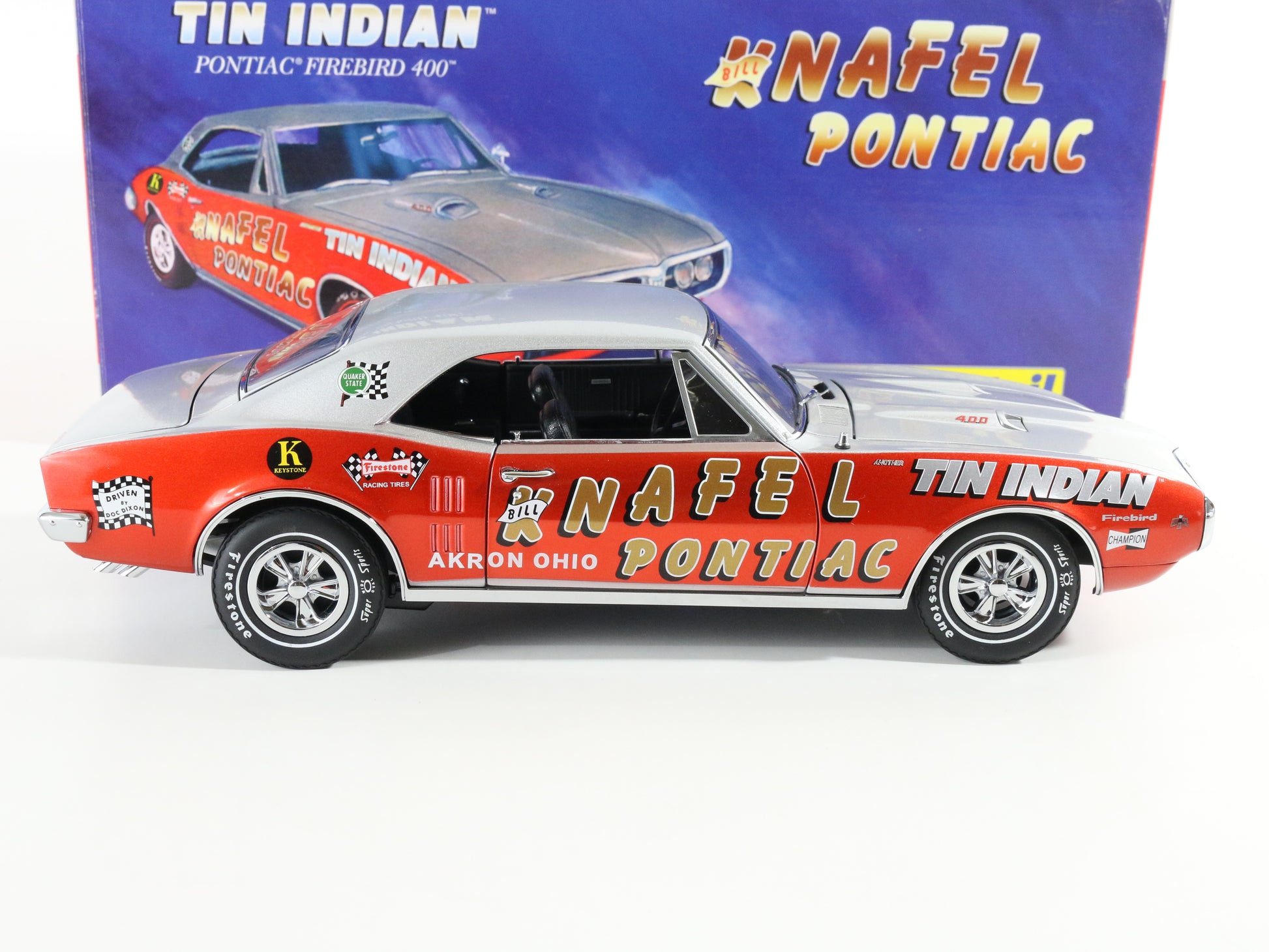 Tin Indian Pontiac Firebird 400 Bill Knafel Exact Detail Replicas 1:18 Model