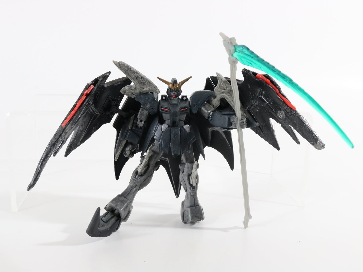 Gundam Battle Scarred Deathscythe Hell Custom Mobile Suit Figure W/ Accessories