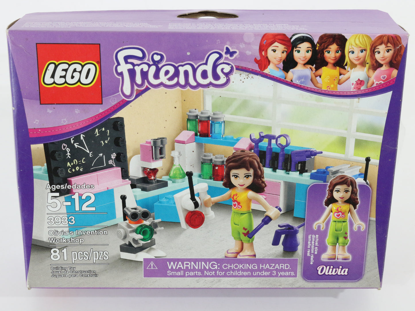 Lego Friends Olivias Invention Workshop Built Set 3933 W/ Box & Instructions