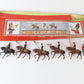 Vintage Cavalry Of The Line John Hill Metal Brown & Black Horses W/ Soldiers