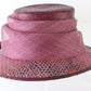Marzi Of Italy Ladies Burgundy Natural Straw Hat W/ Ribbon 7 56cm