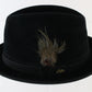 Dobbs Fifth Ave Hunter Mt Mens Black Felt Fedora W/ Feather MULTIPLE SIZES