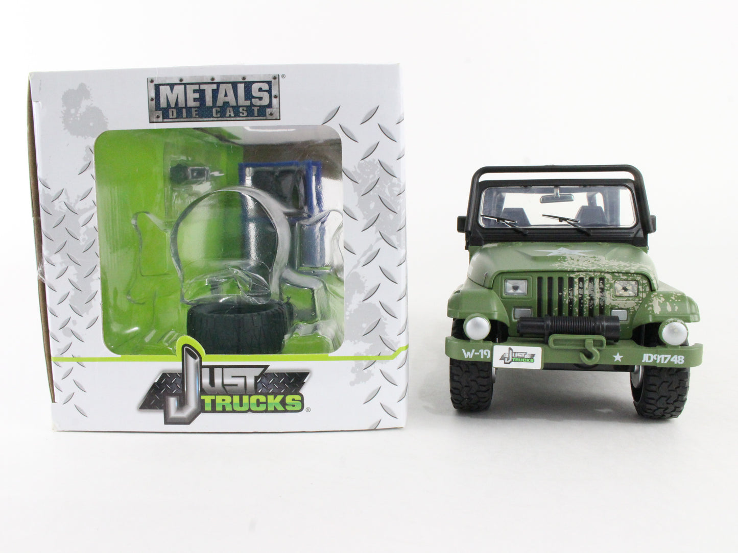 1992 Jeep Wrangler ARMY Dirty Version Just Trucks Jada 1:24 Scale Model 30520