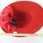 Sonni of California Ladies Elegant Boutique Red Wool Felt Hat W/ Bow 6 3/4 54cm