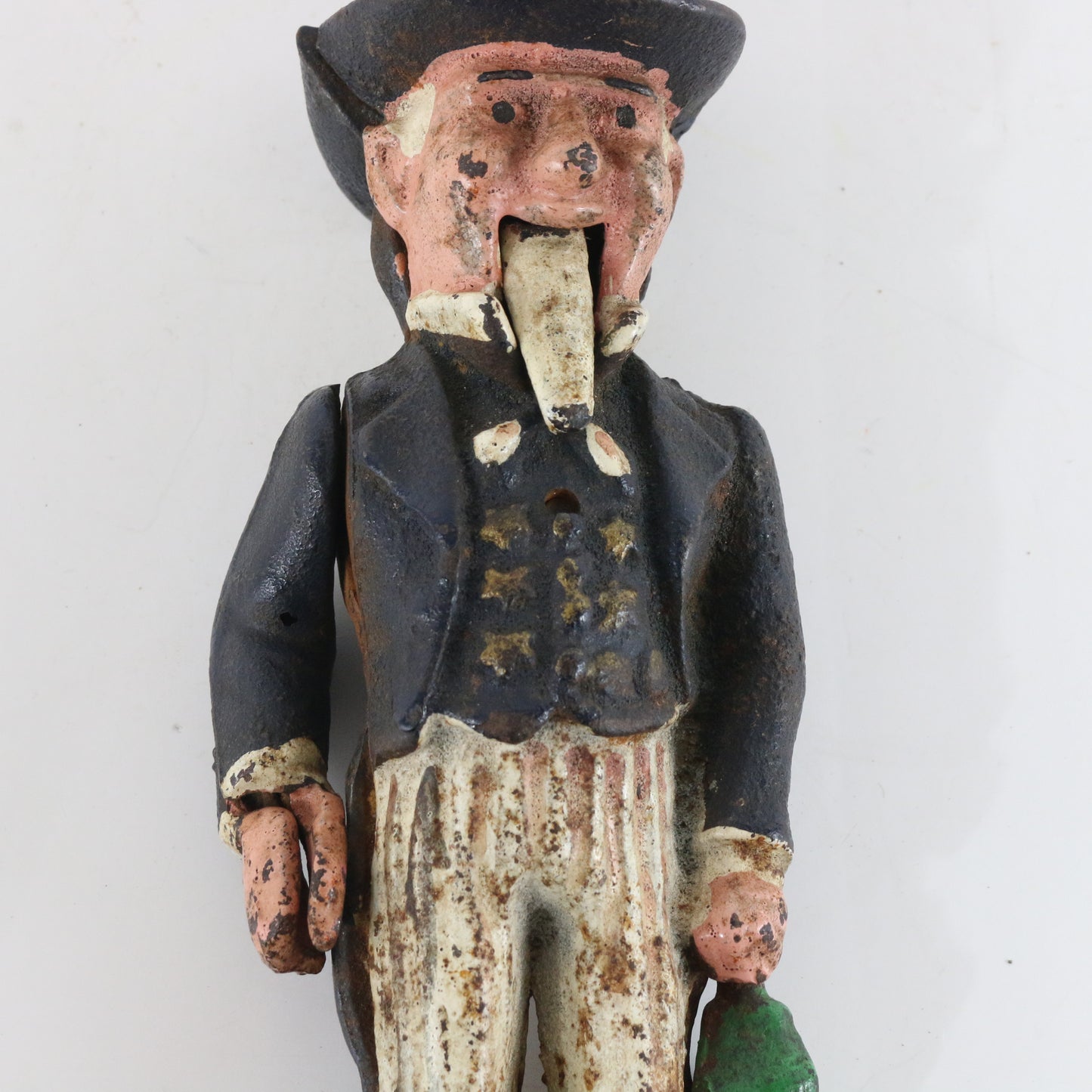 Vintage Uncle Sam Cast Iron Mechanical Coin Bank 9��� for PARTS/RESTORATION