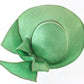 Jack Mcconnell New York Ladies Green Straw Hat W/ Rhinestones 7 1/8 57cm