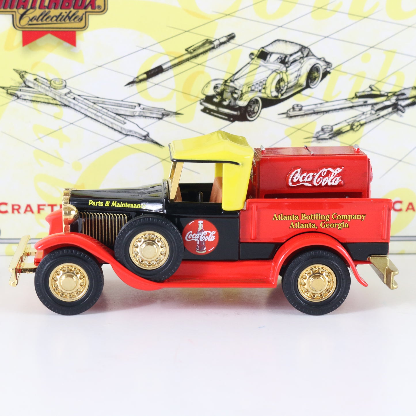 1930 Ford Model A Pickup Coca Cola Matchbox 1:43 Model Car Ypc05-m