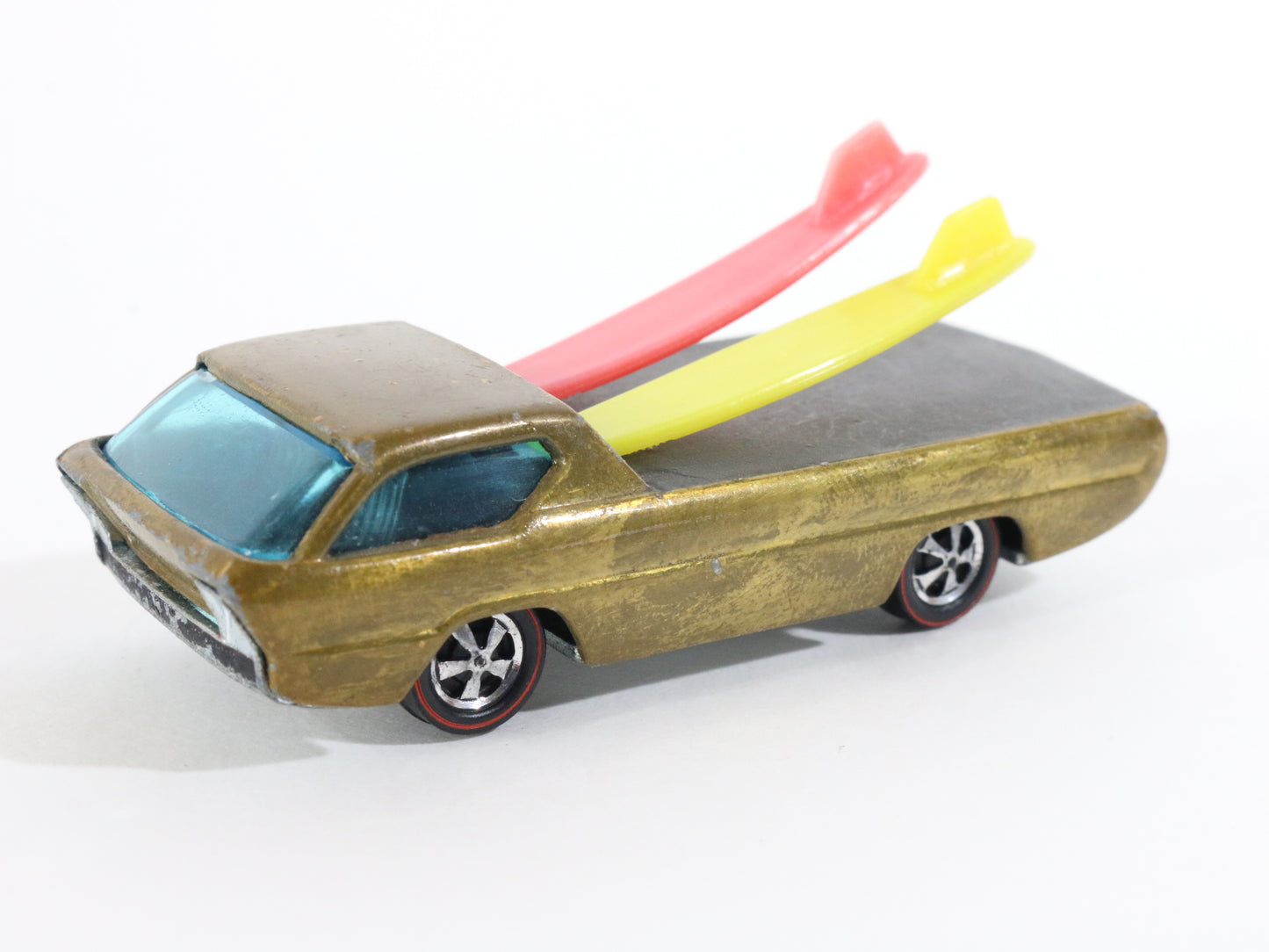 Vintage Hot Wheels Redline Deora W/ Surf Boards Gold Mattel 1967 Hong Kong