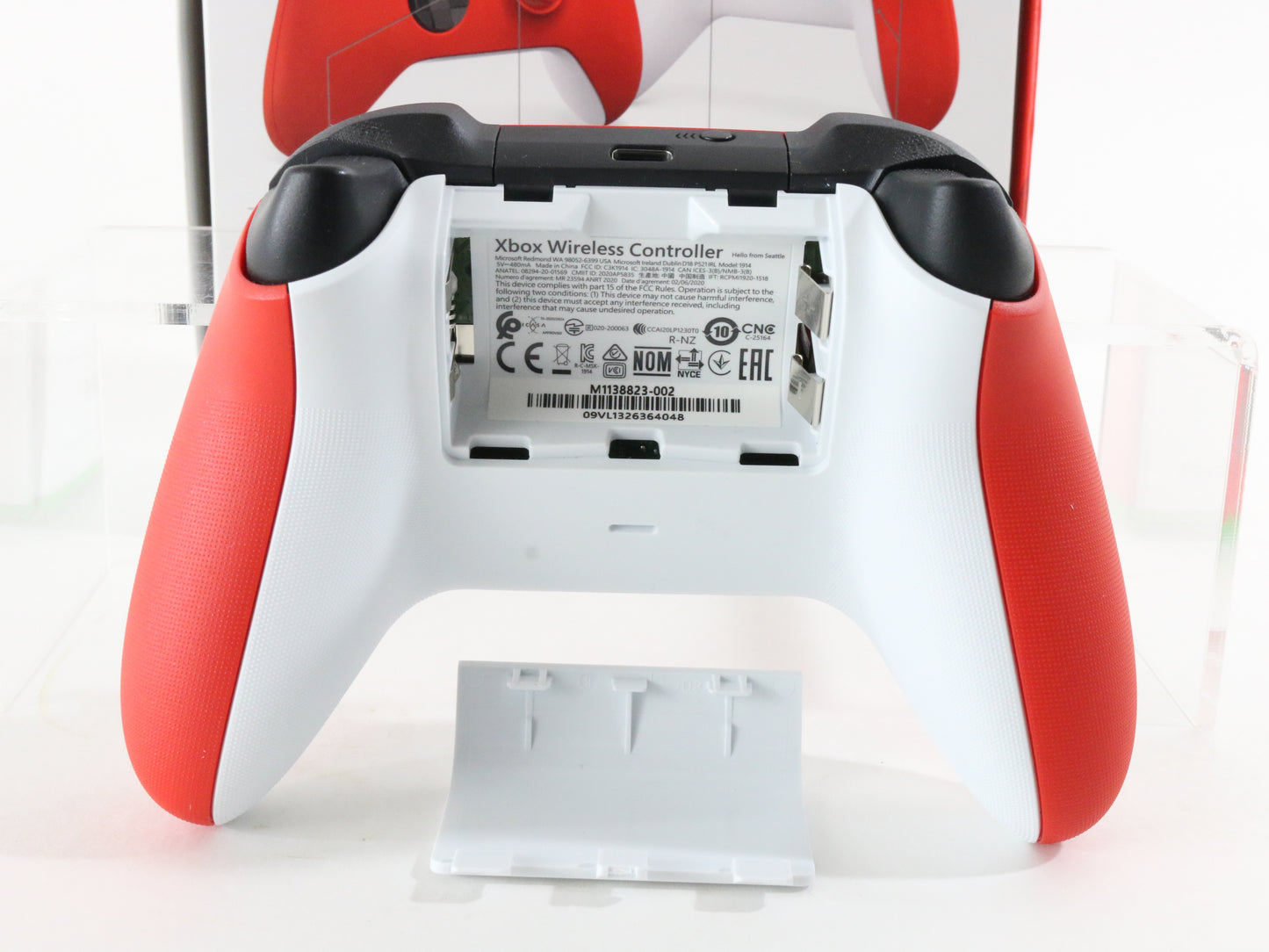 Pulse Red & White XBOX One Wireless Controller Microsoft Model 1914