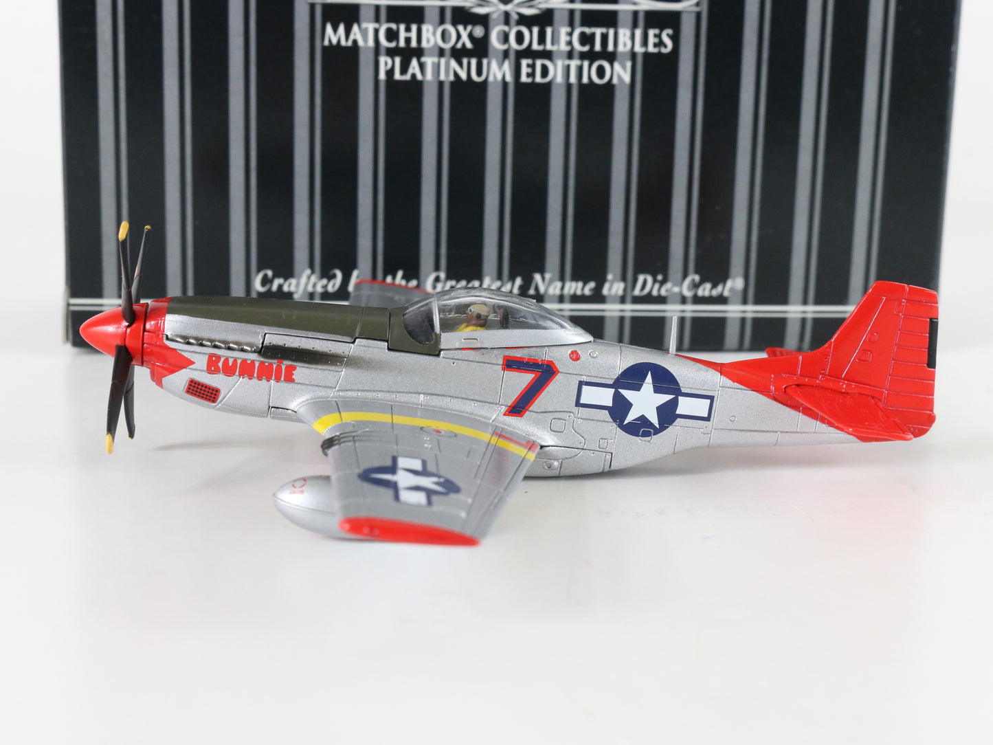 North American P-51d Mustang Fighter Plane WW2 Platinum Matchbox 1:72 92098