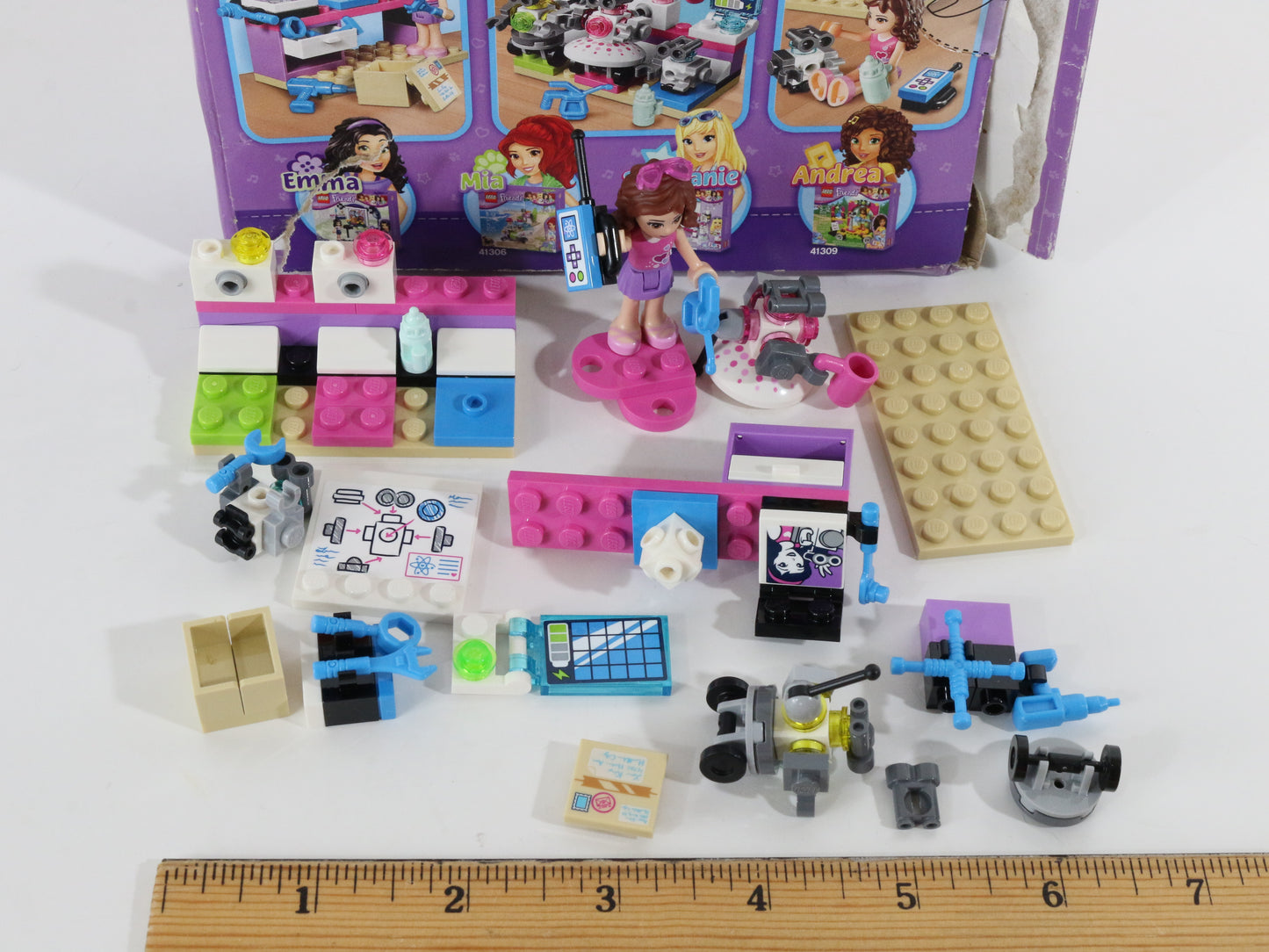 Lego Friends Olivias Creative Lab Mostly Built Set 41307 W/ Box & Instructions