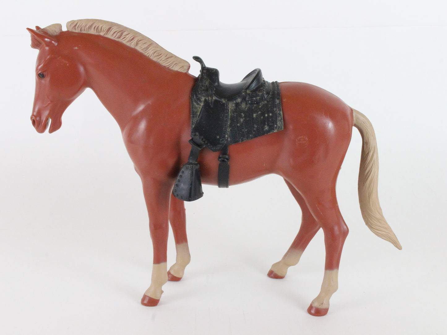Vintage Louis Marx Johnny West Horse Pony Soreel Pancho W/ Saddle