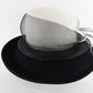 Marzi Italy Black & White Ladies Boutique Hat Felt 7 1/8 57cm
