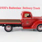 1930s Budweiser Stakebed Delivery Truck Red Danbury Mint 1:24 Model Car W/ Kegs