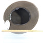 Frank Olive Ladies Brown Mad Hatter Top Kettle Edge Brim Hat 6 7/8 55cm
