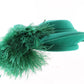 Mr D Ladies Fancy Boutique Green Wool Felt Hat W/ Feathers 7 56cm