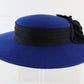 Sonni of California Ladies Boutique Royal Blue Wool Felt Hat 6 7/8 55cm