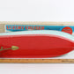 Vintage Blue Red Brown Luxury Cabin Cruiser Wooden Boat Japan IMP IMPY 12"