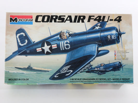 Corsair F4u-4 WWII Fighter Plane Monogram Plastic Airplane Kit 1:48 6833