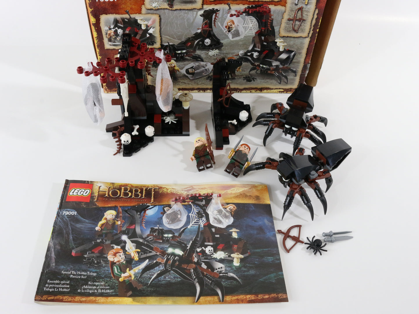 Lego Hobbit Escape From Mirkwood Spiders Built Set 79001 W/ Box & Instructions