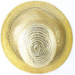 George Zamaul Couture Ladies Gold and White Pattern Hat 7 1/8 57cm