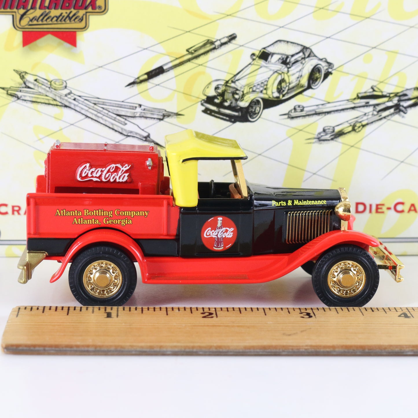 1930 Ford Model A Pickup Coca Cola Matchbox 1:43 Model Car Ypc05-m