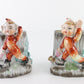 Vintage Red Pixie Elf Ceramic Planter Lot Of 2 Occupied Japan 4.5 In