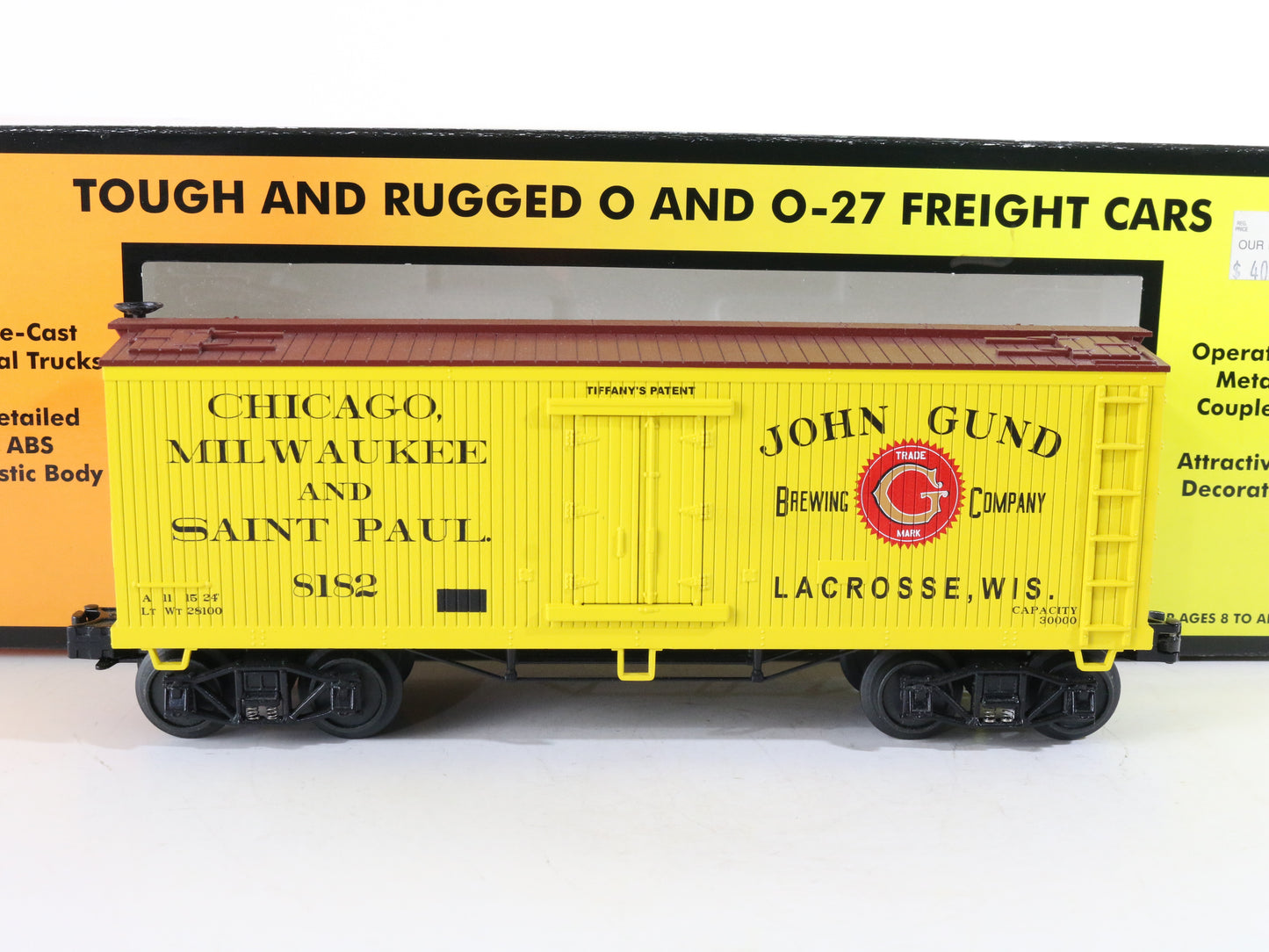 MTH Rail King O 30-7864 Chicago Milwaukee St Paul 8182 34' 19th Century Reefer