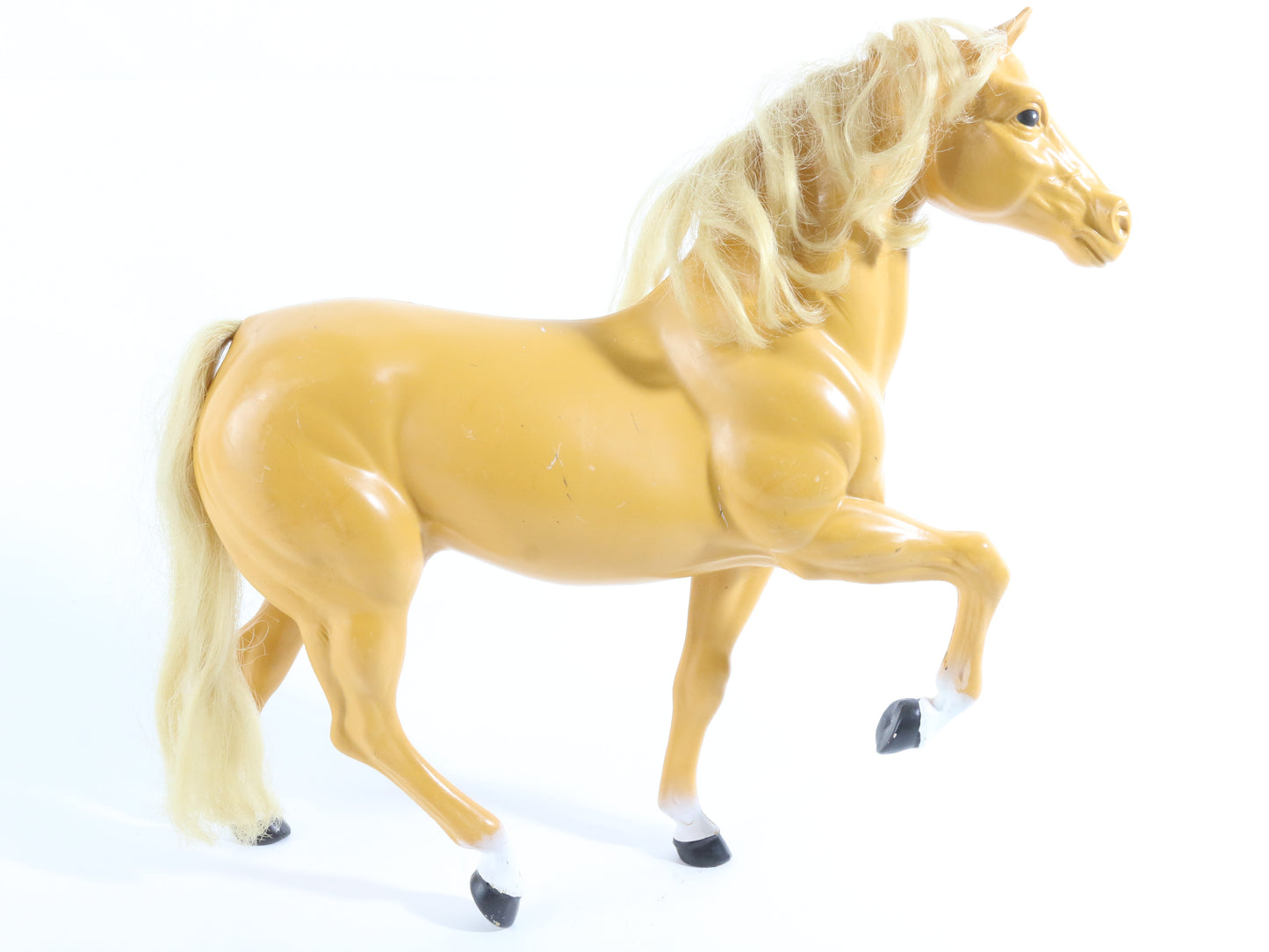 Tan & White Barbie Dream Horse Plastic Toy Figure Mattel 1980