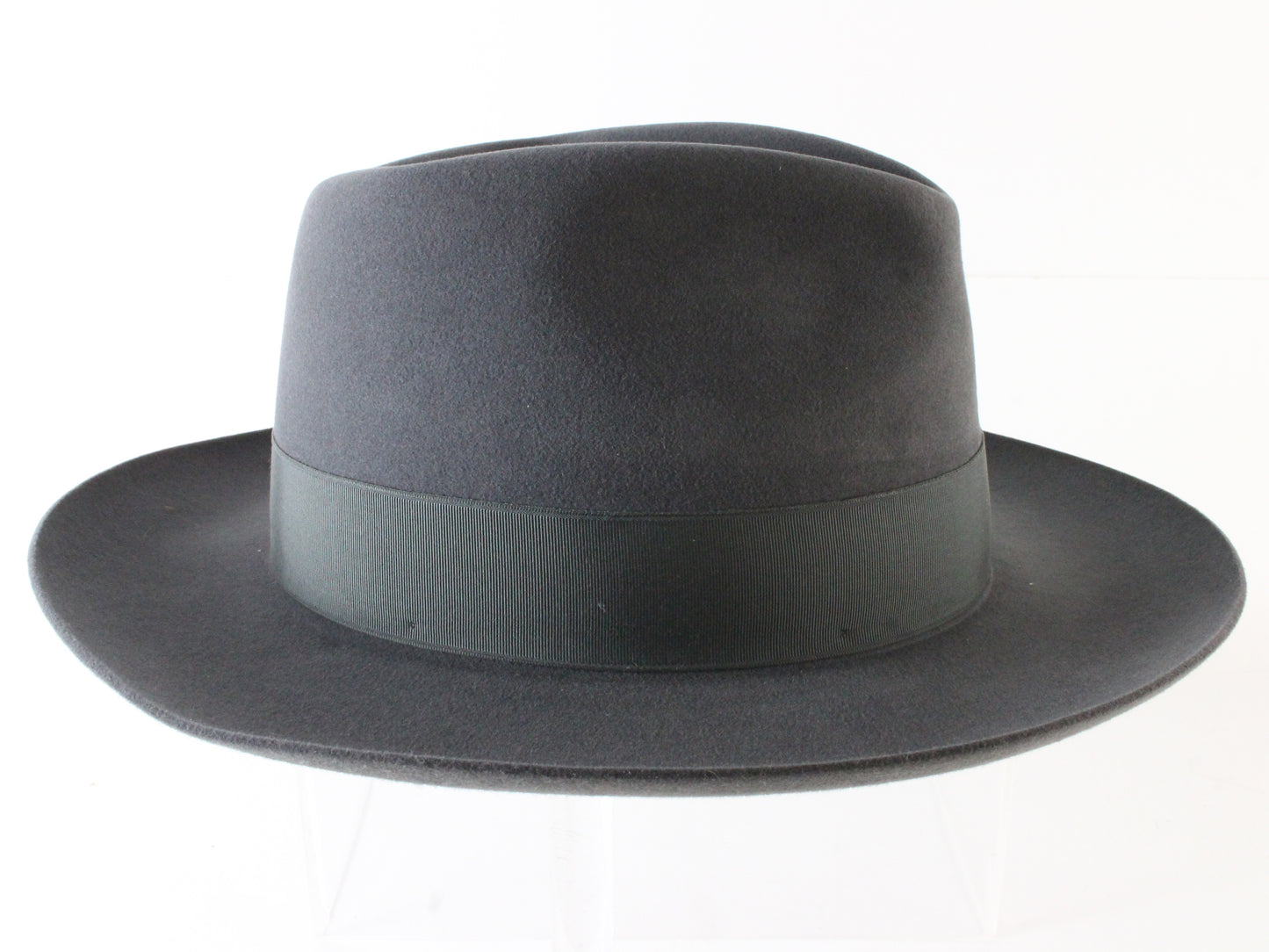 Royal Biltmore Top Hatters Mens Steel Gray Felt Fedora Wide Brim 7 56cm