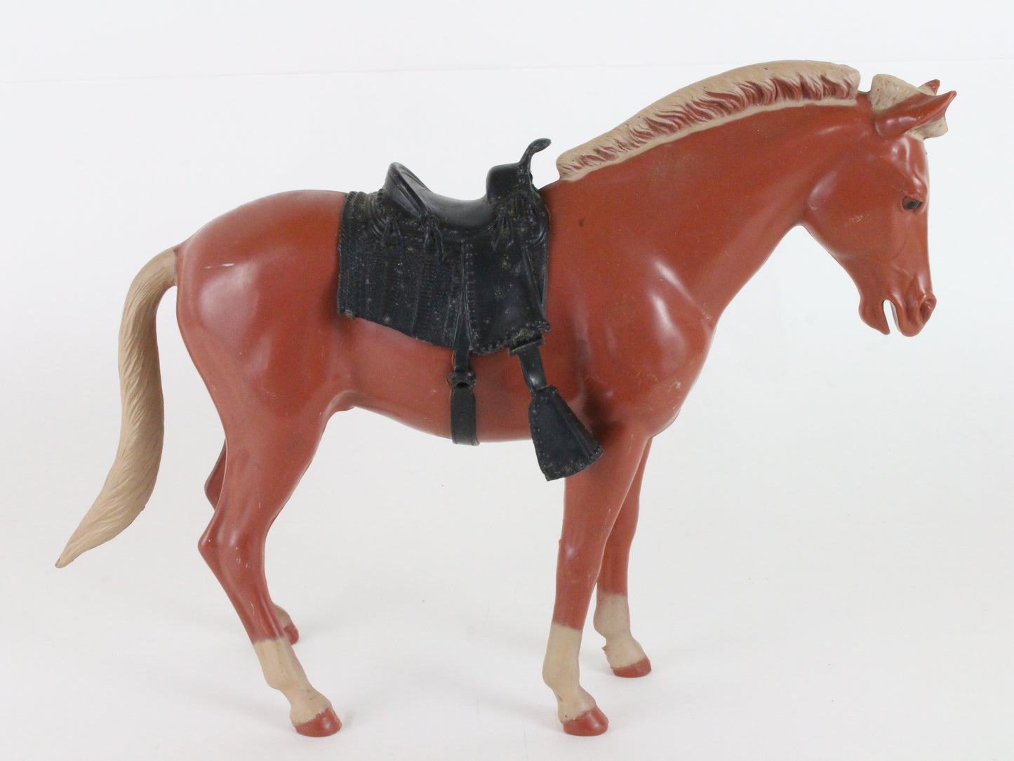 Vintage Louis Marx Johnny West Horse Pony Soreel Pancho W/ Saddle