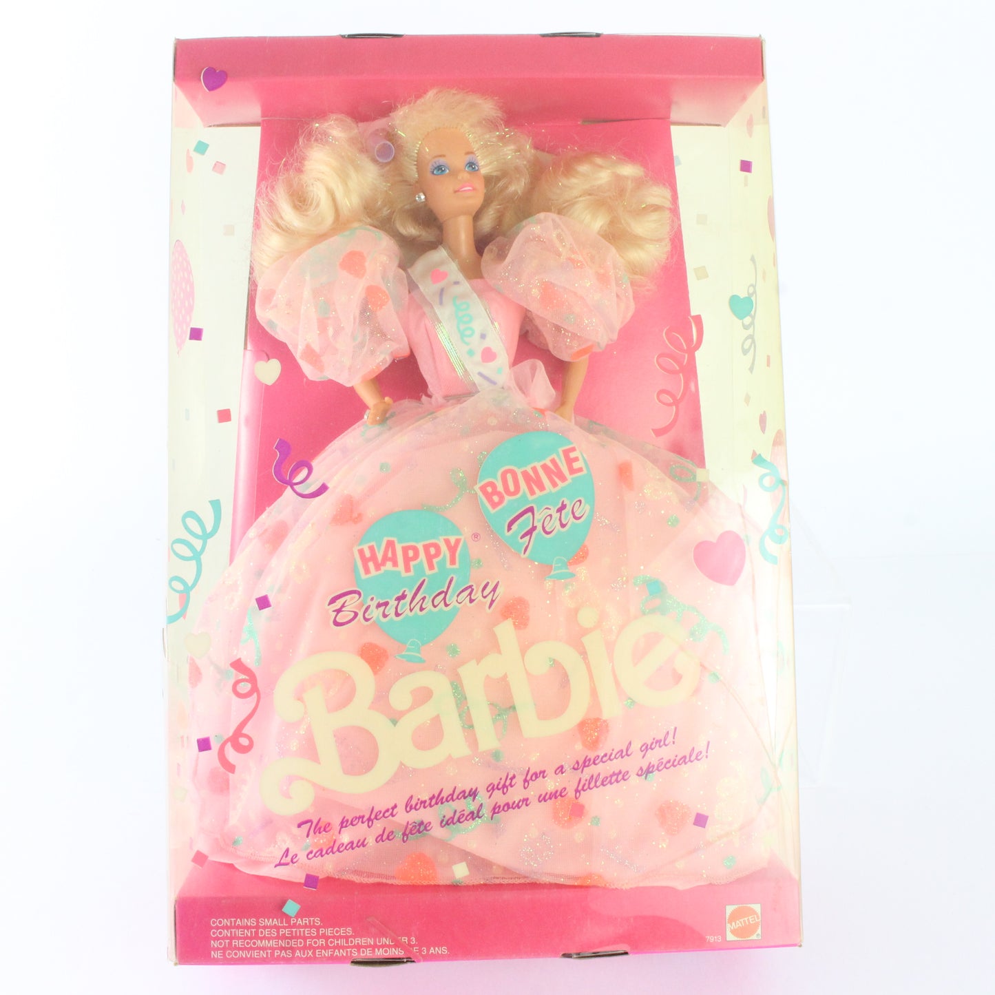 Happy Birthday Barbie Blonde W/ Pink Gown Mattel 7913 Canadian Release