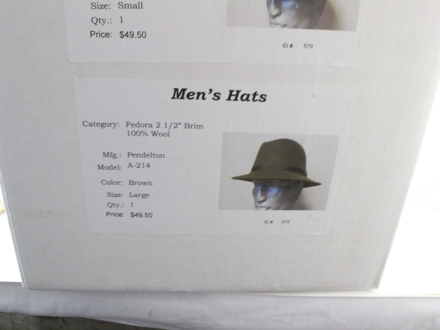 Pendleton Mens Classic Brown Wool Felt Fedora MULTIPLE SIZES