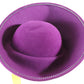 Jack Mcconnell NY Ladies Plum Purple Felt Hat W/ Crystal Rhinestones 6 7/8 55cm