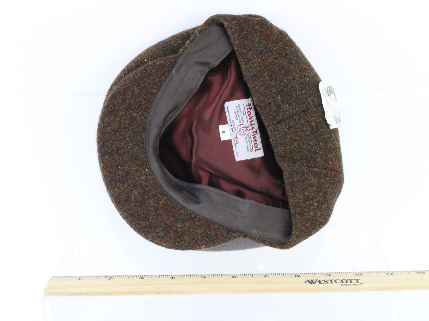 Harris Tweed Mens Vintage Brown Mix Hand Woven Tweed Sport Cap S