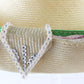 Jack Mcconnell Ladies Natural White Straw Like Hat W/ Pink and Green 7 1/8 57cm