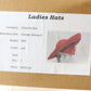 George Zamaul Couture Ladies Red Felt Boutique Hat W/ Rhinestones 7 1/8 57cm