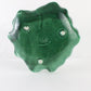Vintage Green Pixie Elf Seated On Leaf Ceramic Jewelry Tray 5 In